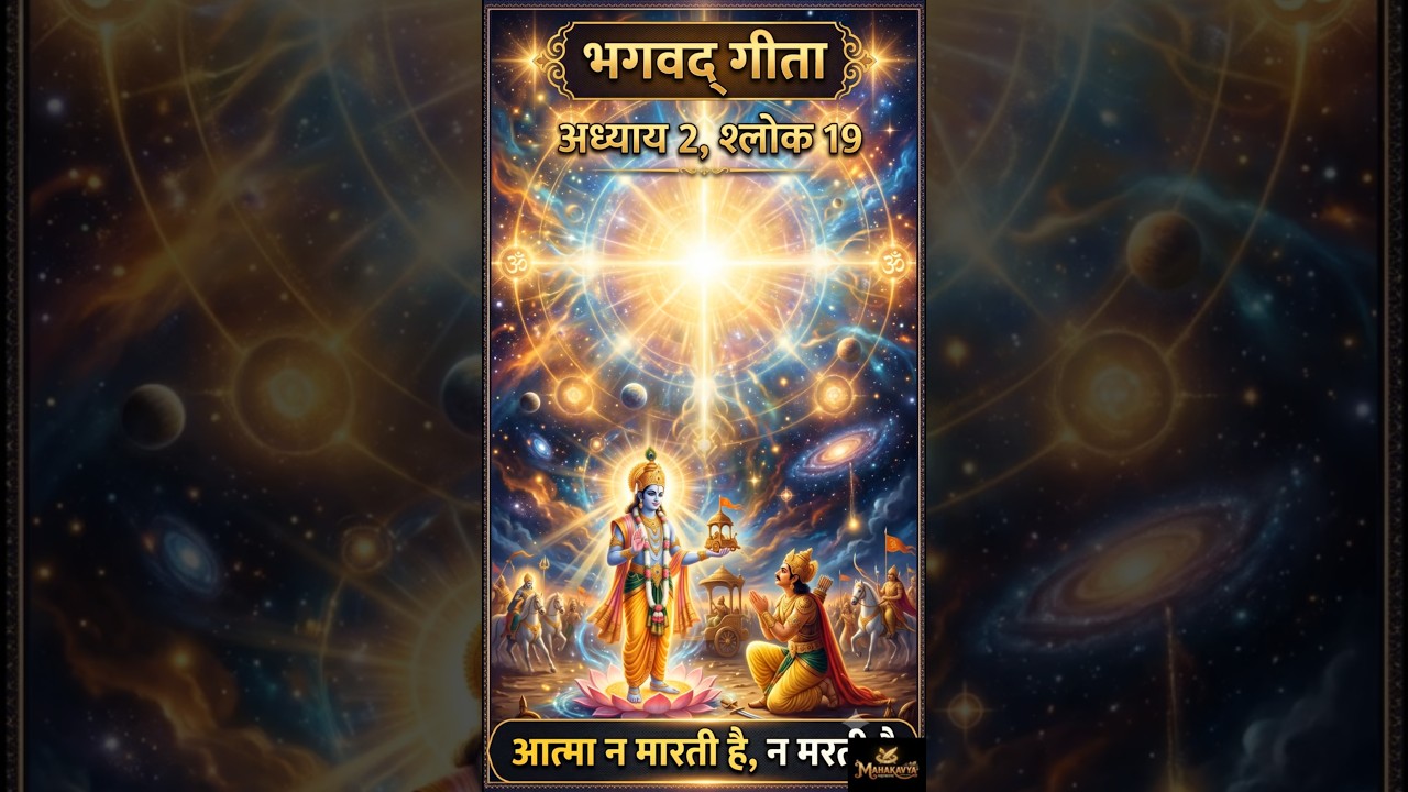 2 .19 Hindi-आत्मा न किसी को मारती है, न मारी जाती है | Bhagavad Gita Shlok 2.19 in Hindi