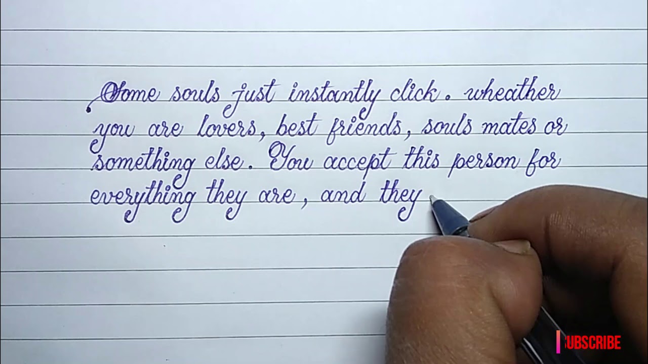 English Handwriting With Linc Glycer Ball Point Pen | - YouTube