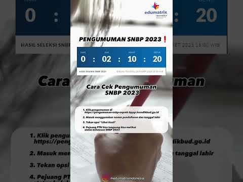 PENGUMUMAN SNBP 2023 TERUPDATE