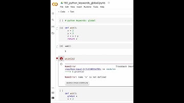 Python keywords: global