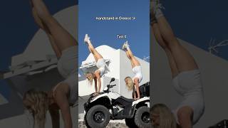 Twins Handstand In Greece