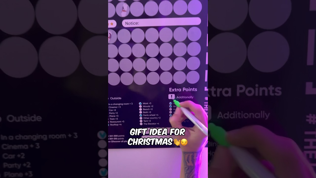 Couple gift idea for the Christmas scratch off poster for married couples with positions