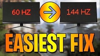 EASIEST FIX For 144hz Gaming Monitor Only Showing 60hz | How To Fix