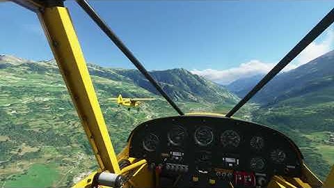 MSFS - Multiplayer formation flying compilation in the Swiss Alps.
