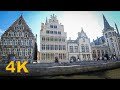 4K GHENT BELGIUM - Boat riding virtual tour