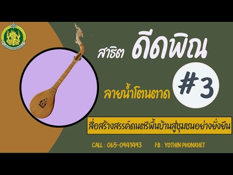 สาธิตดีดพิณ ลายน้ำโตนตาด # 3 พร้อมแบบฝึกด้วยตัวเอง