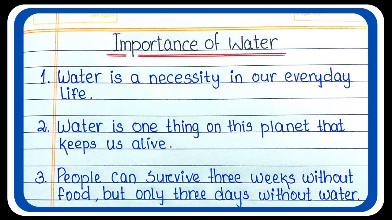 10 importance of water