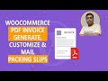 WooCommerce PDF Invoice Generate, Customize &amp; Email (Packing Slips) FREE | Dgtal Shapes Tutorial