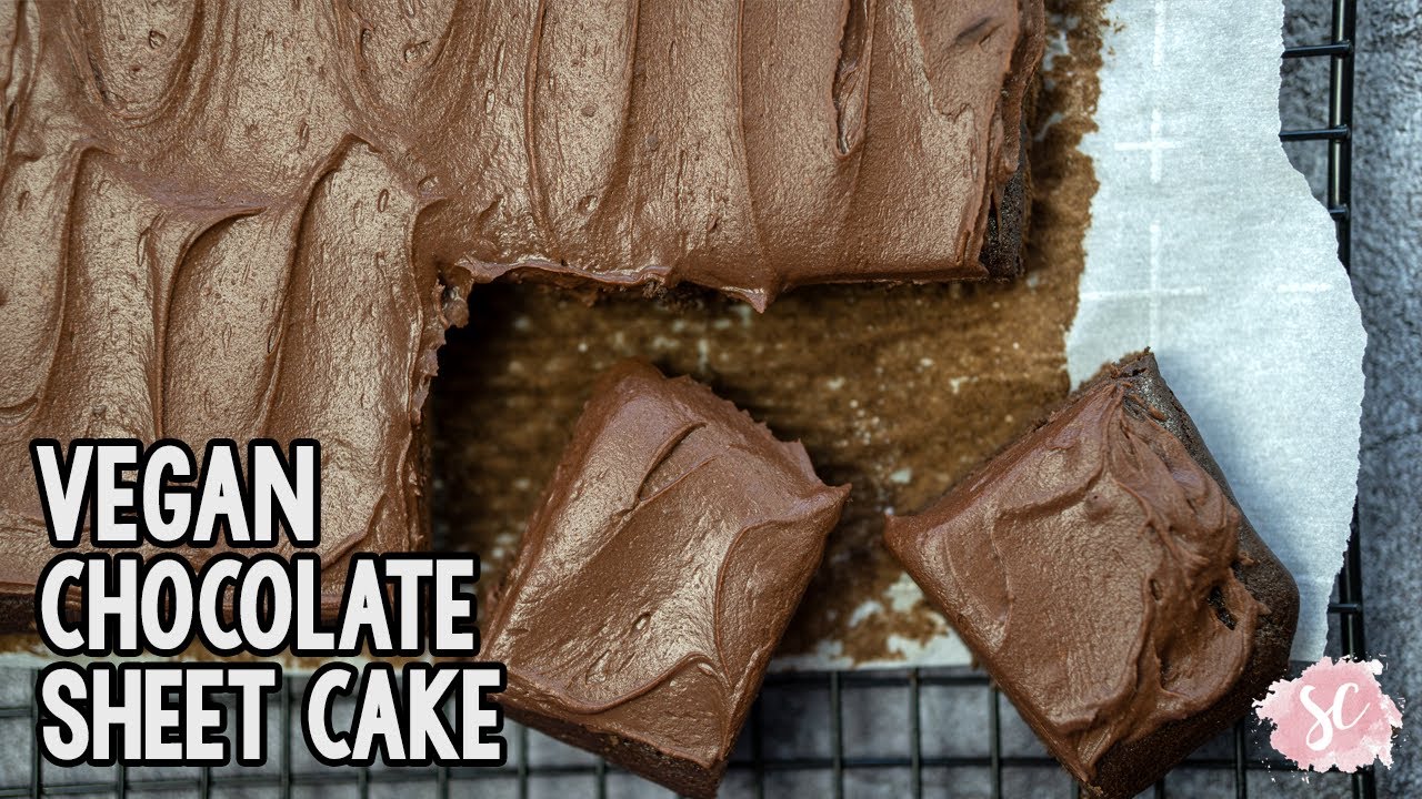 EASY Chocolate Sheet Cake with Chocolate Frosting VEGAN, Gluten free