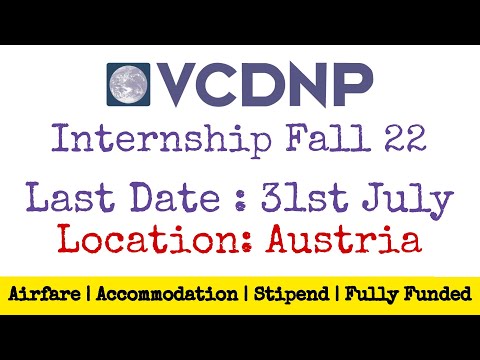 VCDNP Paid Internship in Austria 2022 | Internship in Europe