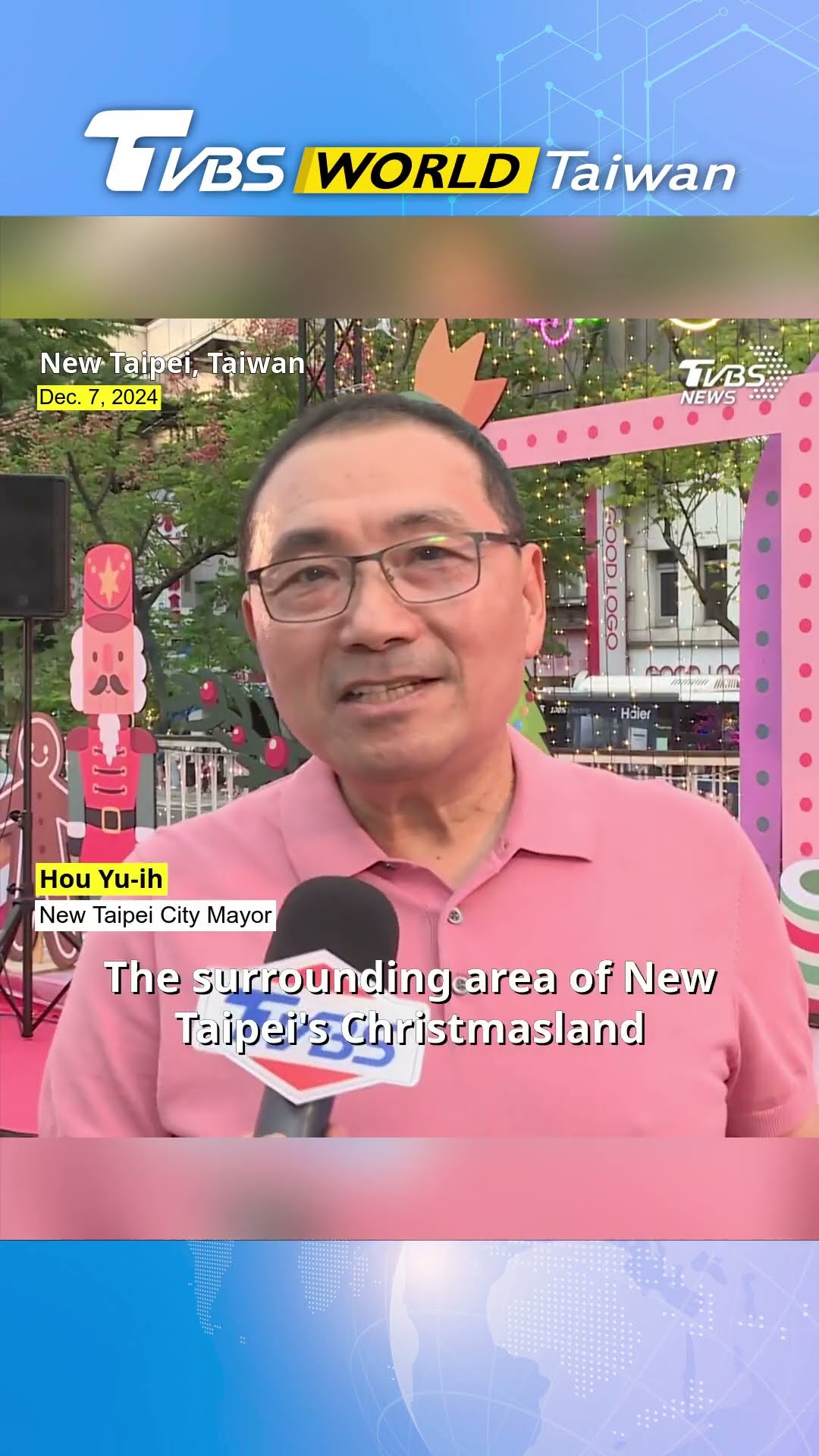 South Korean cheerleader Lee Dahye joins New Taipei's holiday celebrations, Christmasland!