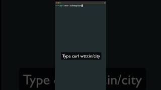 Weather Report from Shell Command Terminal #ytshorts #shorts