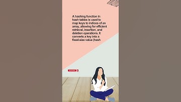 What is the purpose of a hashing function in hash tables?#hashing#table#function#cs#youtubereels