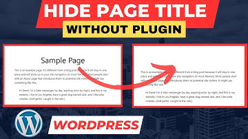 How to Hide Page Title in WordPress | Without Plugin | How to Remove Page Title  (2024) 🔥