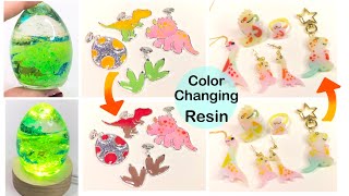 Color changing UV Resin- Egg shaker lamp - Dinosaurs- Sophie and Toffee- Elves Box- DIY