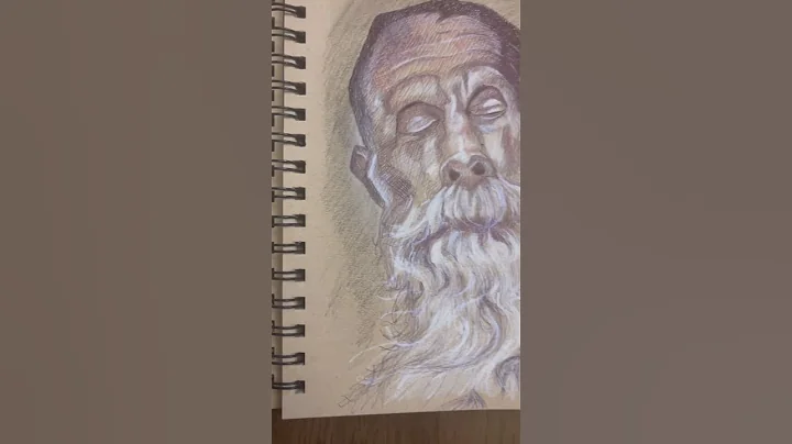 Portrait study | ballpoint pen and conte
