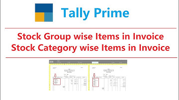 Stock Group Wise Items in Invoice Print | Stock Category Wise Items in Invoice Print | Tally Invoice