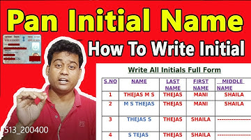 How to create a PAN card if your name has a single letter|| How to fill Pan card initial name||