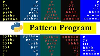 String Pattern | Python Pattern Programs screenshot 4