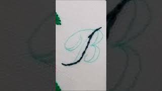 How to embroider letters by hand - Split Back Stitch 🌹 #shorts