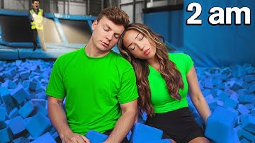 Sneaking Into A Trampoline Park Overnight!