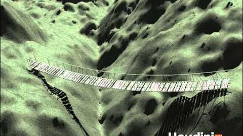 Procedurally Constructed bridge, placed in a world