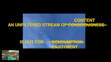 AN UNFILTERED STREAM OF CONSCIOUSNESS IS OUT NOW