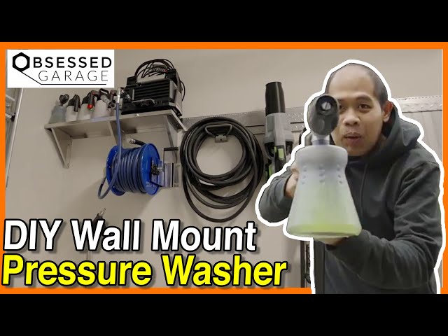 Garage Build EP05 - Custom Wall Mounted Pressure Washer Setup 