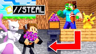 CHEATING With //STEAL In MINECRAFT POKEMON!