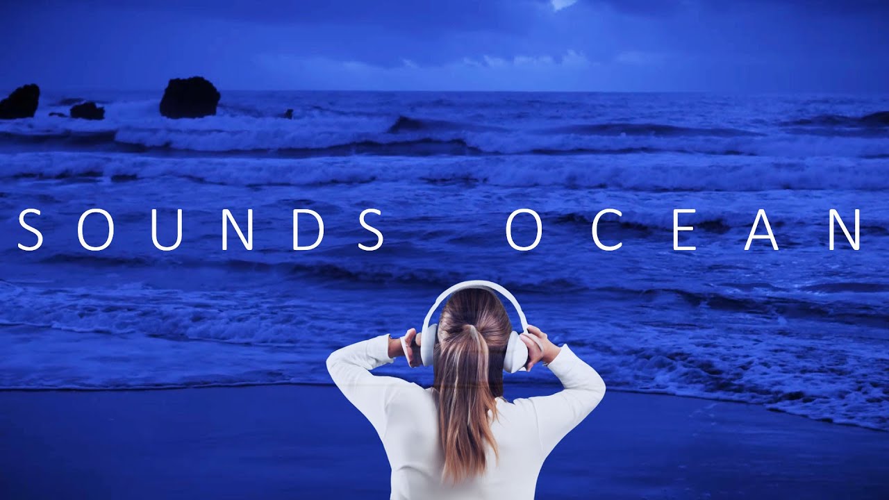 Звуковые волны океана / мягкий цвет экрана голубых тонов | Естественные белые звуки | Бессонница во