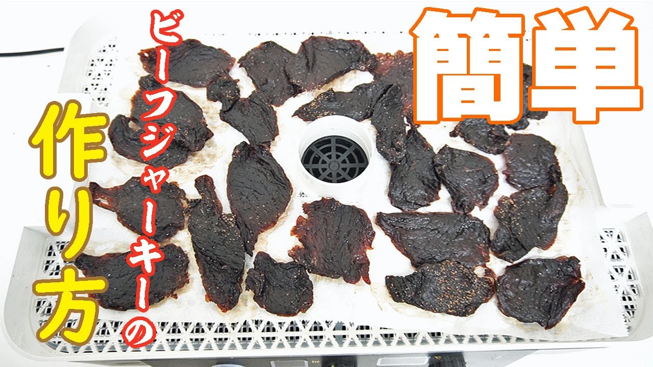 簡単】食品乾燥機を使ったビーフジャーキーの作り方（ドラミニ） - YouTube