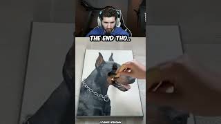 CRAZY DOG OIL PAINTING!