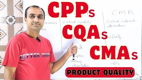 CPPs Vs CQAs Vs CMAs