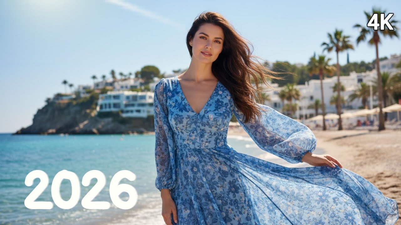 Летняя расслабляющая атмосфера 4K UHD 2026 🍹 Расслабляющий тропический дип-хаус микс