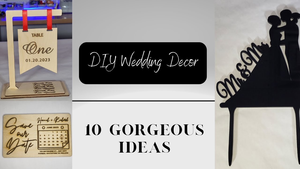 10 Amazing Wedding Decor Ideas You Can Make With an OMTech Polar  Desktop Laser Engraver