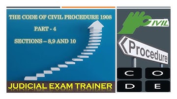 English - Civil Procedure Code 1908 - Part 4 - Sections 8, 9 and 10