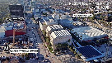 Metro D Line Extension Wilshire/Fairfax Station Miracle Mile Museums Drone Update