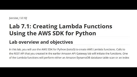 Trần Anh Huy Lab 7.1: Creating Lambda Functions Using the AWS SDK for Python | CloudComputing AWS