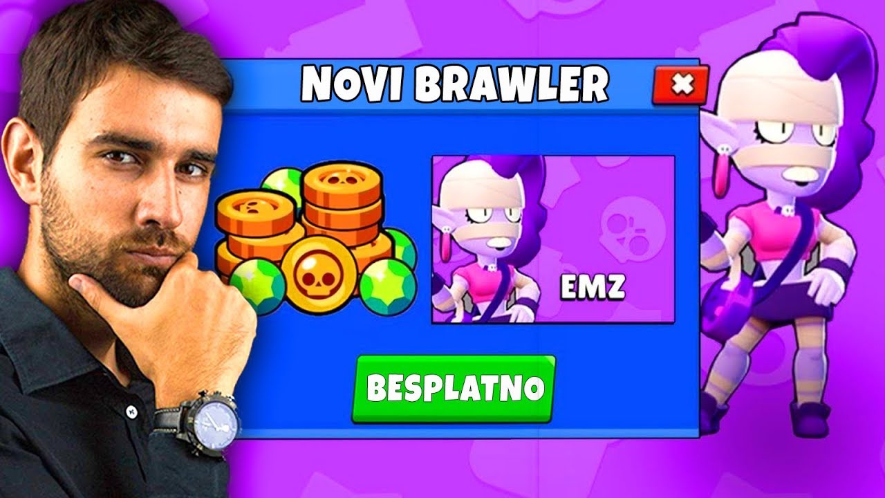 DOLAZI NOVI BRAWLER EMZ I BIĆE POTPUNO BESPLATAN | Brawl Stars - YouTube