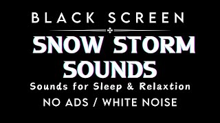 Enchanting Blizzard Melodies | Sounds for Sleep & Relaxtion | Black Screen