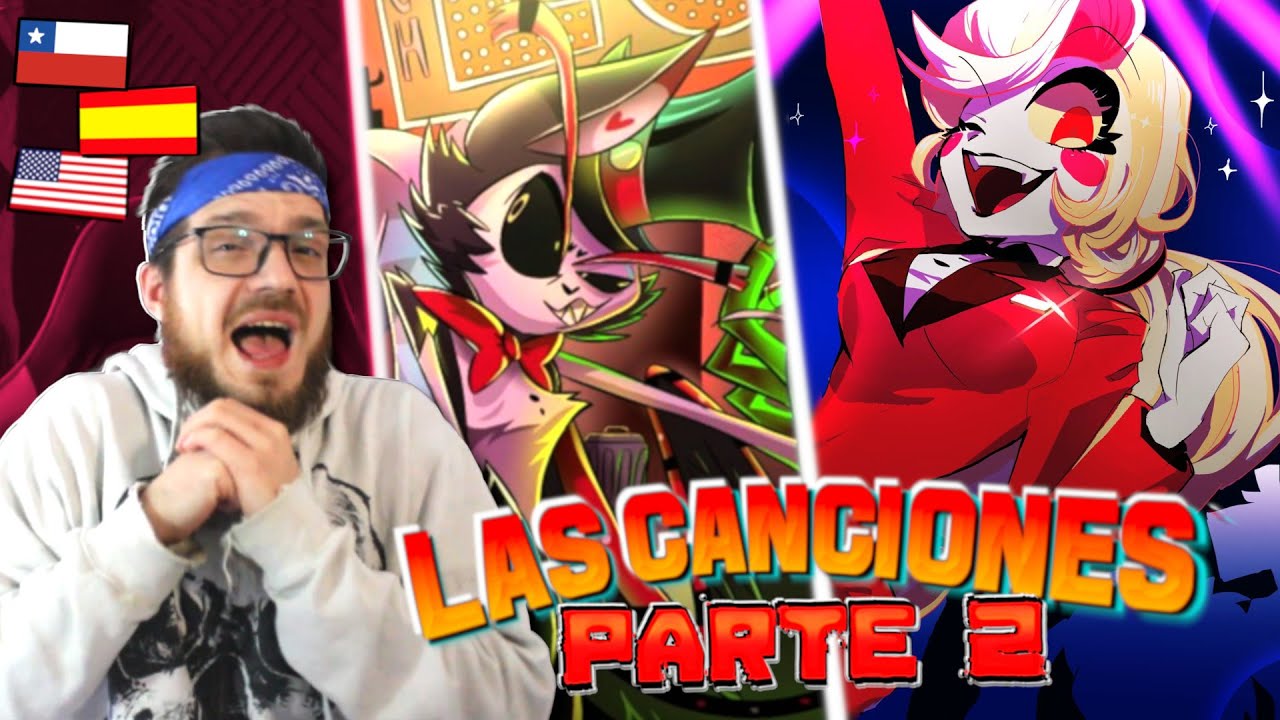 REACCION a las CANCIONES de Hazbin Hotel #2➡️ Original vs Castellano vs Español Latino y mas idiomas