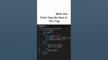 Color Tag In HTML #coding #html #programming #htmltags #html5 #htmlcss#shorts  #webdevelopment