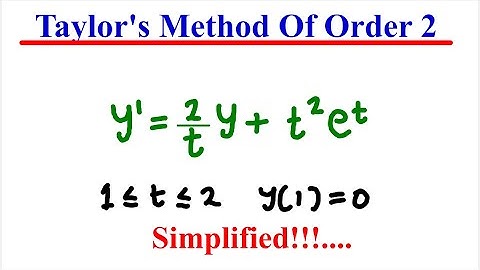 Solving IVPs with Taylor’s Method of Order Two | Step-by-Step Example