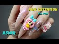 ASMR NAIL EXTENSION WITH GEL TIPS? KOREAN MANICURE