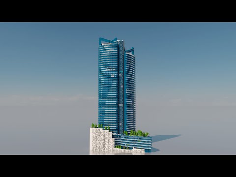 Building Tour Odeon(the Tallest Building In Monaco) In Minecraft, Time Lapse