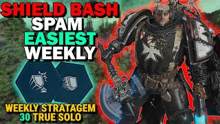 Shield Bash Bulwark BREEZES Through Weekly Stratagem 30 - True Solo Hard | Space Marine 2