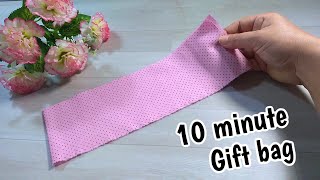 You only need 1 scrap of fabric | Easy to sew | Easy drawstring bag in 10 minutes! Great for scraps by Showofcrafts 4,138 views 2 months ago 4 minutes, 51 seconds