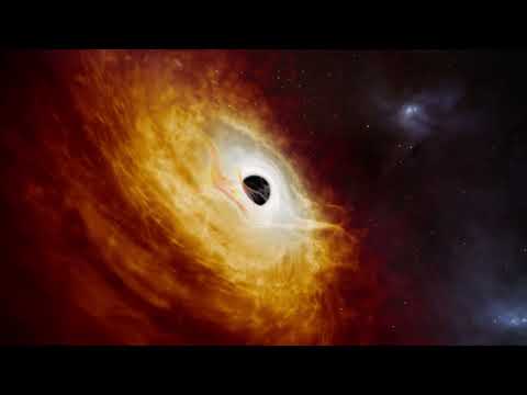 Artist’s impression of the record-breaking quasar J0529-4351
