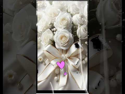 Букет из белых роз #поздравление #сднемрождениякрасивые #поздравлениесднемрожденияженщине