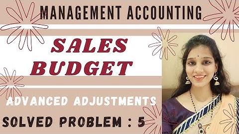 Sales Budget Solved Problem by Dr Mamta Rathi ।Sales Budget ।Management Accounting।Functional Budget